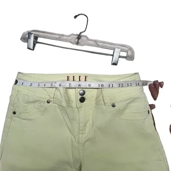 🔥5/20🔥 Elle Paris Crop pants Sz 6 Yellow - Picture 4 of 7